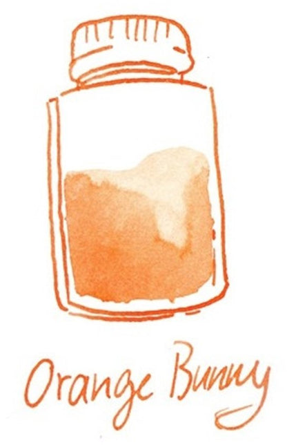 Glazen dip pen set Oranje - Potje Octopus inkt oranje bunny