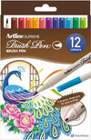 Artline Supreme Brushpen - Set 12 Stuks - Flexibele Penseelpunt - Handlettering & Kalligrafie - 12 Kleuren