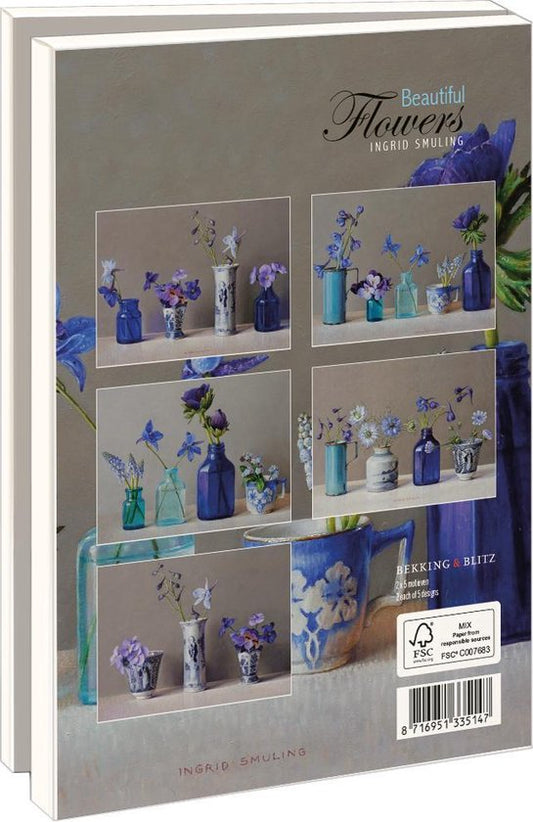 Kaartenmapje met env, groot: Beautiful Flowers, Ingrid Smuling