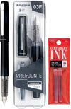 Platinum - Preppy - Prefounte Vulpen - Medium - Graphite Blue - Met Rode vullingen