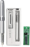 Platinum Japan - Plaisir Fountain Pen - Medium - Vulpen - Ice White - penpunt: Medium 05 - Met extra vullingen Groen