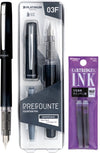 Platinum - Preppy - Prefounte Vulpen - Medium - Graphite Blue - Met Paarse vullingen