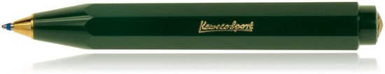 Kaweco - Cadeau - pennenset- (6delig) - Etui - Vulpen Breed met Clip - Balpen - Groen - Inktpatronen - Balpenvullingen Blauw Medium