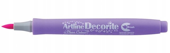 Toma Artline Decorite Brush Marker - Neon Paars