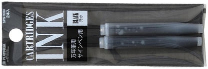 Platinum - Preppy Fountain pen Japan - Fine - 0,3 - TRANSPARANT - vullingen Zwart