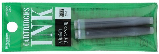 Platinum - Preppy Fountain pen Japan - Fine - 0,3 - TRANSPARANT - vullingen GROEN