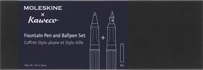 Moleskine X Kaweco Pen set, Vulpen Medium & Balpen 1,0mm, Blauw