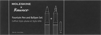 Moleskine X Kaweco Stifte-Set, Vulpen Medium & Balpen 1,0mm, Zwart