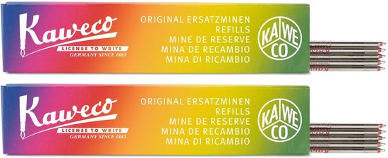 Kaweco - Balpenvullingen - 2 doosjes - Refill D1 MEDIUM - Red 1.0 M, 5 pcs in box