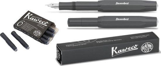 Kaweco Vulpen Sport Skyline GREY (MEDIUM) met extra doosje vullingen