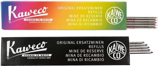 Kaweco - Balpenvullingen - 2 doosjes - Refill D1 MEDIUM - Black and Red 1.0 M, 5 pcs in box