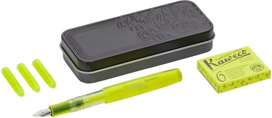 Kaweco Ice Glow Marker Set Marker Vulpen in blik met vullingen