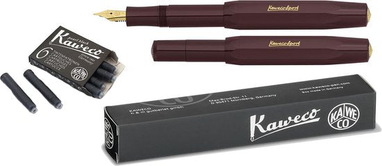 Kaweco Vulpen Sport Classic BURGUNDY (MEDIUM) met extra doosje vullingen