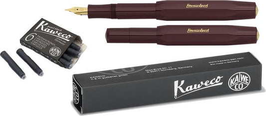 Kaweco Vulpen Sport Classic BURGUNDY (MEDIUM) met extra doosje vullingen