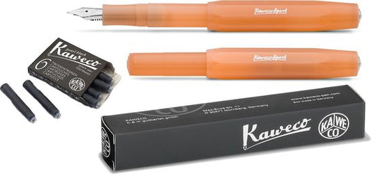 Kaweco Vulpen Sport Frosted MANDARIN (BREED) met extra doosje vullingen