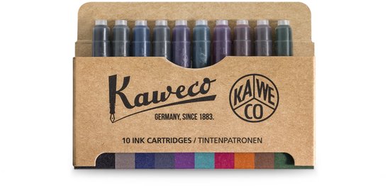 Kaweco - Ink bottle en Standaard Converter - Smokey Grey - potje vulpeninkt - Grijze originele Kaweco-inkt in 50 ml glas - Converter met grijze achterkant - doosje 10 patronen