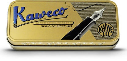 Kaweco - Fountain Pen - Special Dip Pen Black - in vintage blik - Potje Platinum Dyestuff 'Classic Ink' 60cc Khaki Black