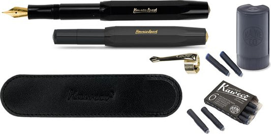 Kaweco Cadeauset (5delig) Sport Classic Black Fountain Pen - Breed