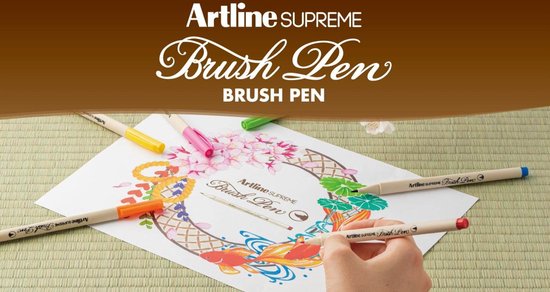 Artline Supreme Brushpen - Set 24 Stuks - Flexibele Penseelpunt - Handlettering & Kalligrafie - 24 Kleuren