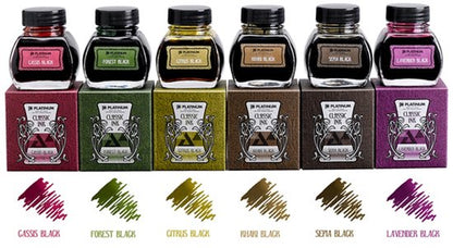 Kaweco - Fountain Pen - Special Dip Pen Black - in vintage blik - Potje Platinum Dyestuff 'Classic Ink' 60cc Khaki Black