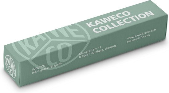 Kaweco - Cadeauset - 4delig - Kaweco Vulpen COLLECTION Sport fountain pen - Smooth Sage - Extra Fine - Extra Fine - Nostalgic Octagonal Clip Chrome - Zwart Vintage blikje - Doosje Royal Blue - Doosje zwarte Vullingen