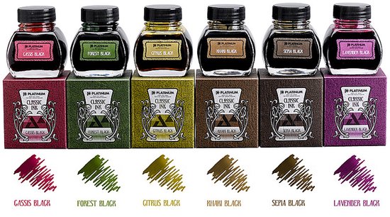 Platinum Japan - inktpotje - Vulpeninkt - potje vulpeninkt - Dyestuff 'Classic Ink' Sepia Black