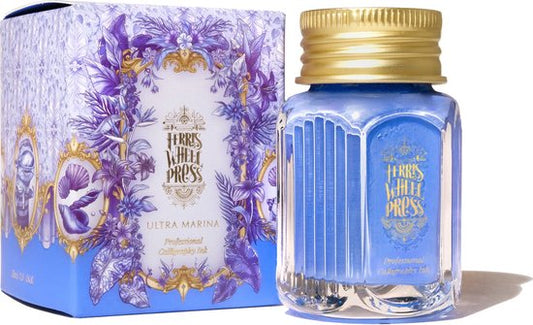 Ferris Wheel Press Calligraphy Inkt - Ultra Marina - 28ml - Ondeelbare maagdenpalm