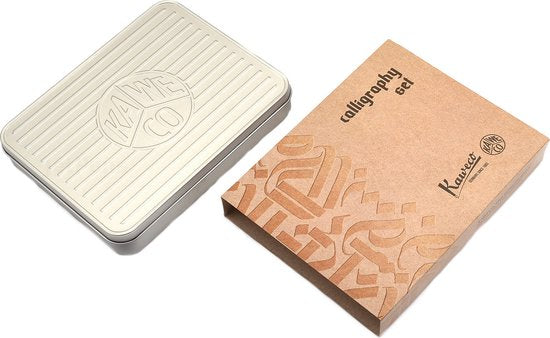 Kaweco - Cadeauset - Vulpen Extra BREED Student 60'S Blues - Balpen Student - Groen Ivory - Gratis Lederen Etui - Gratis Cadeaubox - Vullingen Blauw