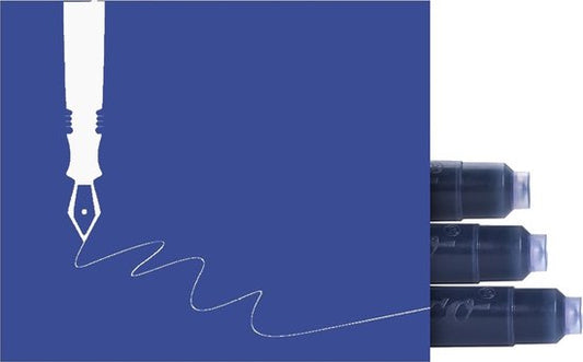 Kaweco - Cadeauset - Vulpen Extra Fine Student 30'S Blues - Balpen Student - Zacht rood Ivory - Gratis Lederen Etui - Gratis Cadeaubox - Vullingen Blauw