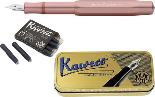 Kaweco Cadeauset 1 Vulpen AL Sport Rose Gold 1 Vulpen in vintage blik - Medium