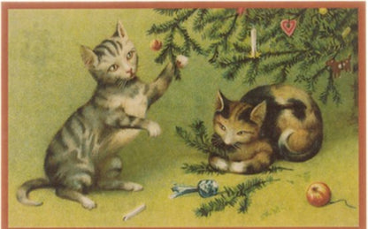 Nostalgische kerstkaarten - 9 stuks - Klassieke Vintage afbeeldingen - Winter - Sneeuw - Feestelijk - Jaarwisseling - Oude Brocante kerstkaarten