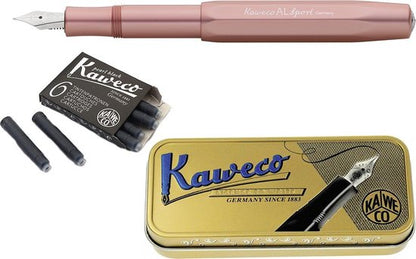 Kaweco Cadeauset Vulpen AL Sport Rose Gold Vulpen in vintage blik - Fijn