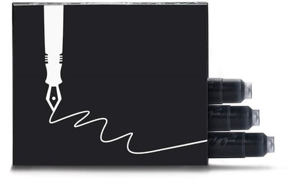 Kaweco - Cadeau - pennenset - (4delig) - Etui - Vulpen Extra Fine - Balpen - Zwart - doosje inktpatronen