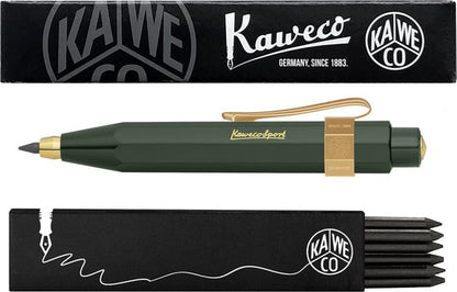 Kaweco - Vulpotlood 3,2 - Classic Sport - Nostalgic Octagonal Clip Vergoldet - Groen - Met doosje vullingen