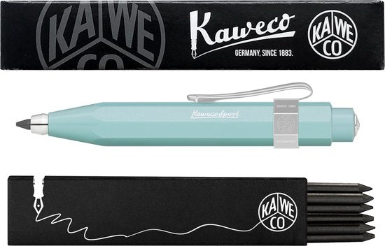 Kaweco - Vulpotlood 3,2 - Skyline Sport - Nostalgic Octagonal Clip Chrome - Mint - Met doosje vullingen