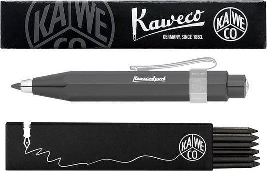 Kaweco - Vulpotlood 3,2 - Skyline Sport - Nostalgic Octagonal Clip Chrome - Grey  (Grijs) - Met doosje vullingen