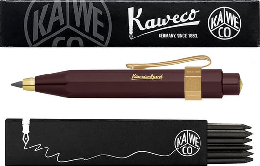 Kaweco - Vulpotlood 3,2 - Classic Sport - Nostalgic Octagonal Clip Vergoldet - Aubergine - Met doosje vullingen