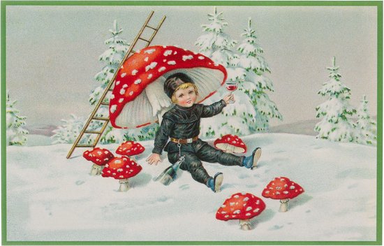 Nostalgische kerstkaarten - 9 stuks - Klassieke Vintage afbeeldingen - Winter - Sneeuw - Feestelijk - Jaarwisseling - Oude Brocante kerstkaarten