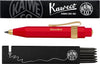 Kaweco - Vulpotlood 3,2 - Classic Sport - Nostalgic Octagonal Clip Vergoldet - Rood - Met doosje vullingen