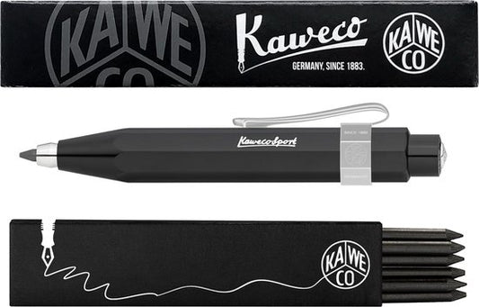 Kaweco - Vulpotlood 3,2 - Skyline Sport - Nostalgic Octagonal Clip Chrome - Zwart - Met doosje vullingen