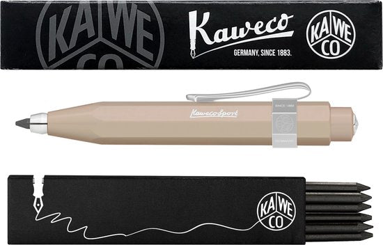 Kaweco - Vulpotlood 3,2 - Skyline Sport - Nostalgic Octagonal Clip Chrome - Macchiato (Bruin) - Met doosje vullingen