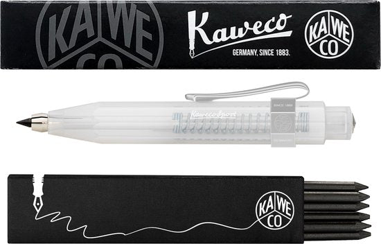 Kaweco - Vulpotlood 3,2 - Frosted Sport - Nostalgic Octagonal Clip Chrome - Coconut (Natural) - Met doosje vullingen