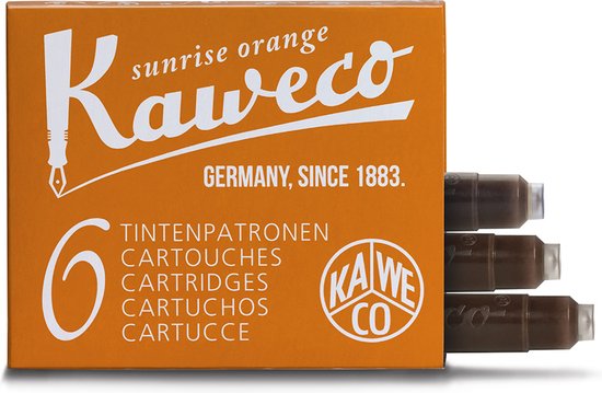 Kaweco Cadeauset (6 delig) Blikje, Vulpen Fox M, Clip, Boekenlegger Escher, 2 doosjes vullingen