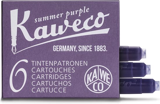 Kaweco Vulpen vullingen Paars, Summer Purple, Aubergine, 6 doosjes