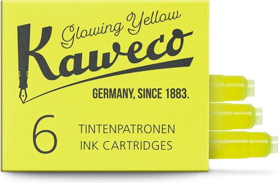 Kaweco - Vulpen vullingen - 4 doosjes - Geel - Highlighter Yellow
