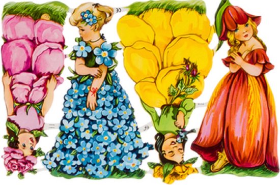 Poëziealbum - 16x16 - S3 - Paars - Vogels - met 6 vellen Poëzieplaatjes