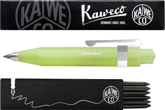Kaweco - Vulpotlood 3,2 - Frosted Sport - Oktogonal Clip Chrome - Fine Lime - Met doosje vullingen