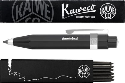 Kaweco - Vulpotlood 3,2 - Skyline Sport - Oktogonal Clip Chrome - Zwart - Met doosje vullingen