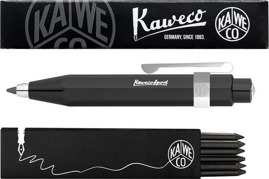 Kaweco - Vulpotlood 3,2 - Skyline Sport - Oktogonal Clip Chrome - Zwart - Met doosje vullingen
