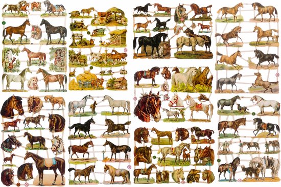 Poëzieplaatjes - 9 vellen - plaatjes - hobby - creatief - decoupage - knutselen - scrapboek